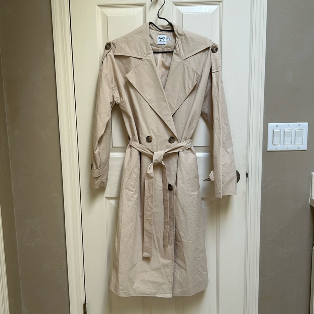 Princess Polly tan trench coat